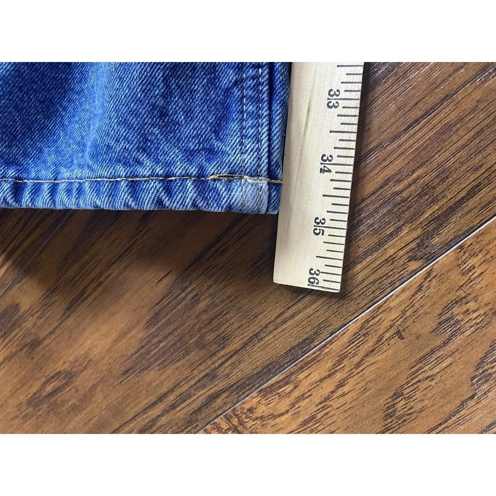 Carhartt Relaxed Flannel Tapered Jean Blue Denim High Rise Workwear Mens 29x34.5